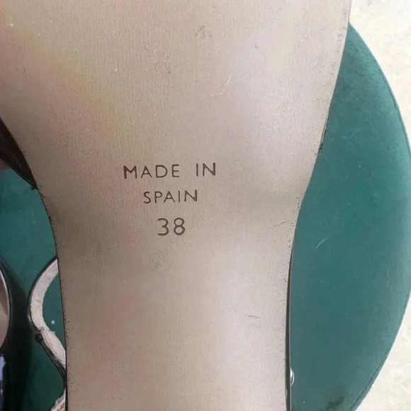 Kurt Geiger patent leather block heel pumps double ankle strap  size 7.5 (38) - Picture 5 of 7